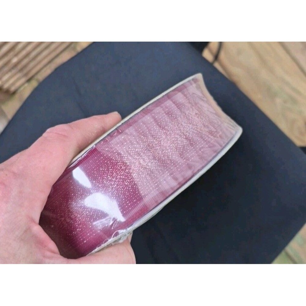 MEMBERS MARK WIRED EDGE RIBBON SHINY Burgundy 50 YD 1.5" CHRISTMAS CRAFT WEDDING